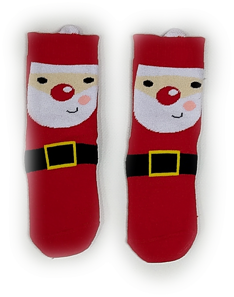 PicsArt_11-04-01.21.37 (1) Βρεφικές Κάλτσες Tres Chic X-Mas "Santa Claus" - Image 1