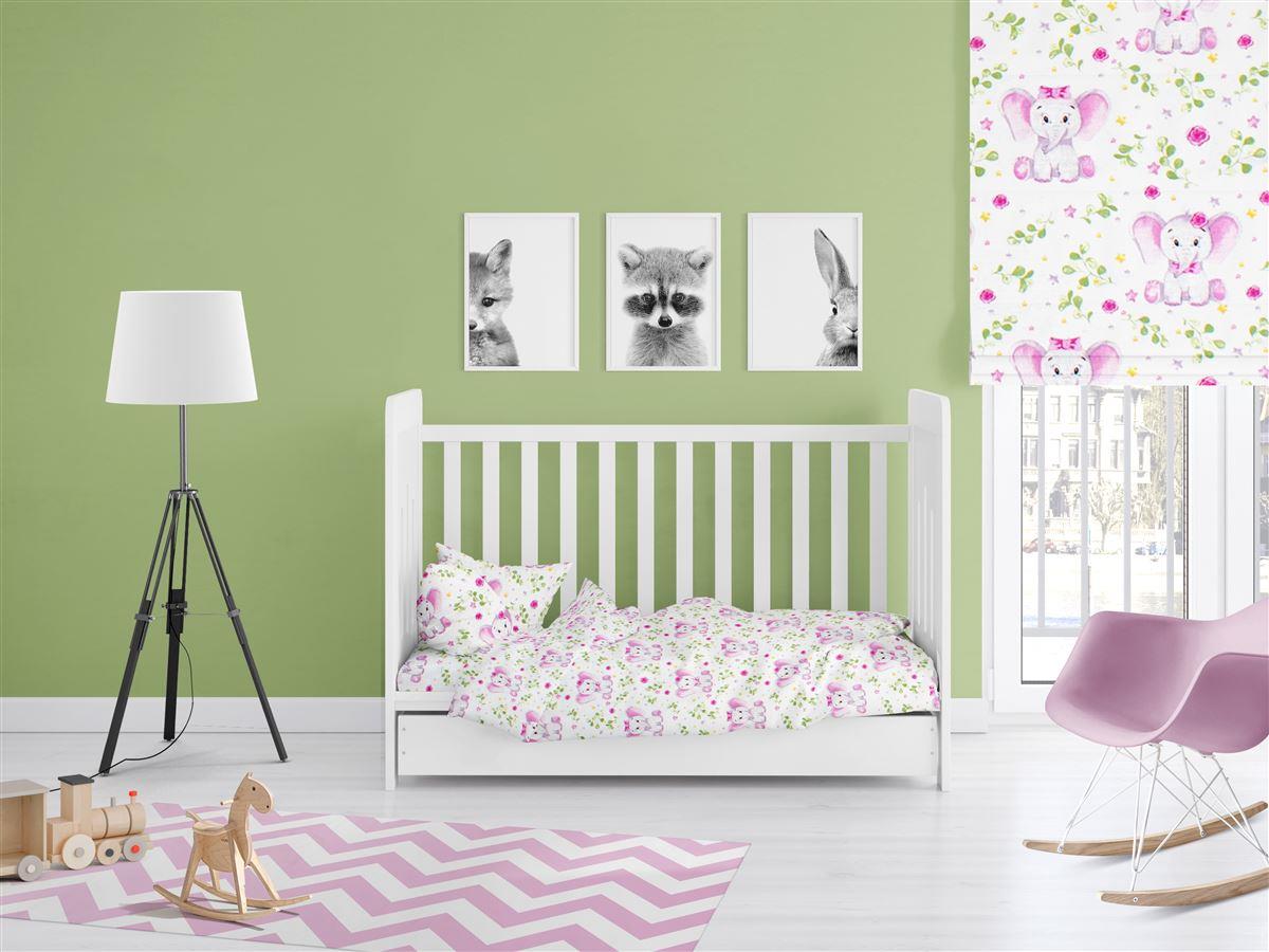 ΠΑΠΛΩΜΑΤΟΘΗΚΗ ΕΜΠΡΙΜΕ bebe Elephant 173 120Χ160 White-Pink Cotton 100% ΠΑΠΛΩΜΑΤΟΘΗΚΗ ΕΜΠΡΙΜΕ bebe Elephant 173 120Χ160 White-Pink Cotton 100%