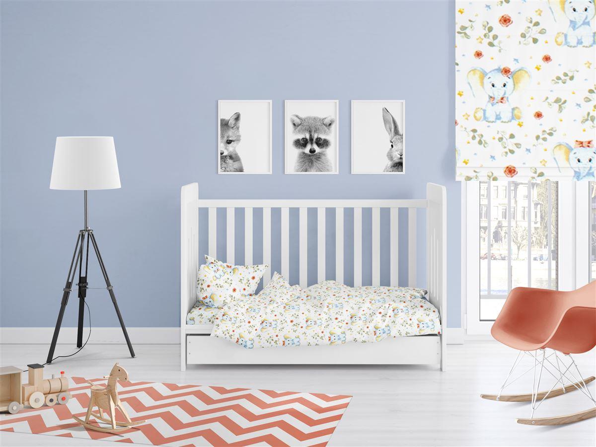 ΠΑΠΛΩΜΑΤΟΘΗΚΗ ΕΜΠΡΙΜΕ bebe Elephant 175 120Χ160 White-Blue Cotton 100% ΠΑΠΛΩΜΑΤΟΘΗΚΗ ΕΜΠΡΙΜΕ bebe Elephant 175 120Χ160 White-Blue Cotton 100%