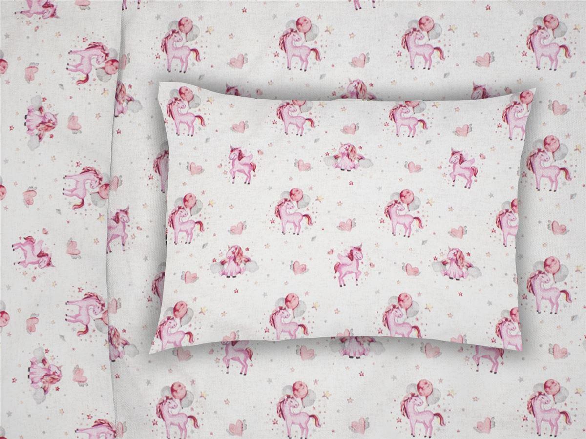 ΜΑΞΙΛΑΡΟΘΗΚΗ ΕΜΠΡΙΜΕ bebe Unicorn 208 35X45 White-Pink Cotton 100%
