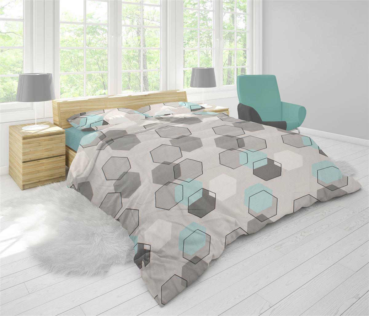 ΠΑΠΛΩΜΑΤΟΘΗΚΗ ΕΜΠΡΙΜΕ Hexagon 395 220X240 Grey Cott/Pol 70/30