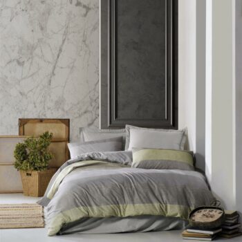 ΣΕΝΤΟΝΙΑ ΕΜΠΡΙΜΕ ΣΕΤ 3 τεμ Νεφέλη 343 160X240 Olive 70/30 Cott/Pol