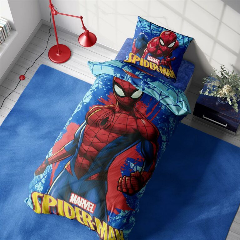 Σεντόνια Σετ 3 τεμ Marvel Spider-Man 713 160X240 Electric Blue 100% Cotton