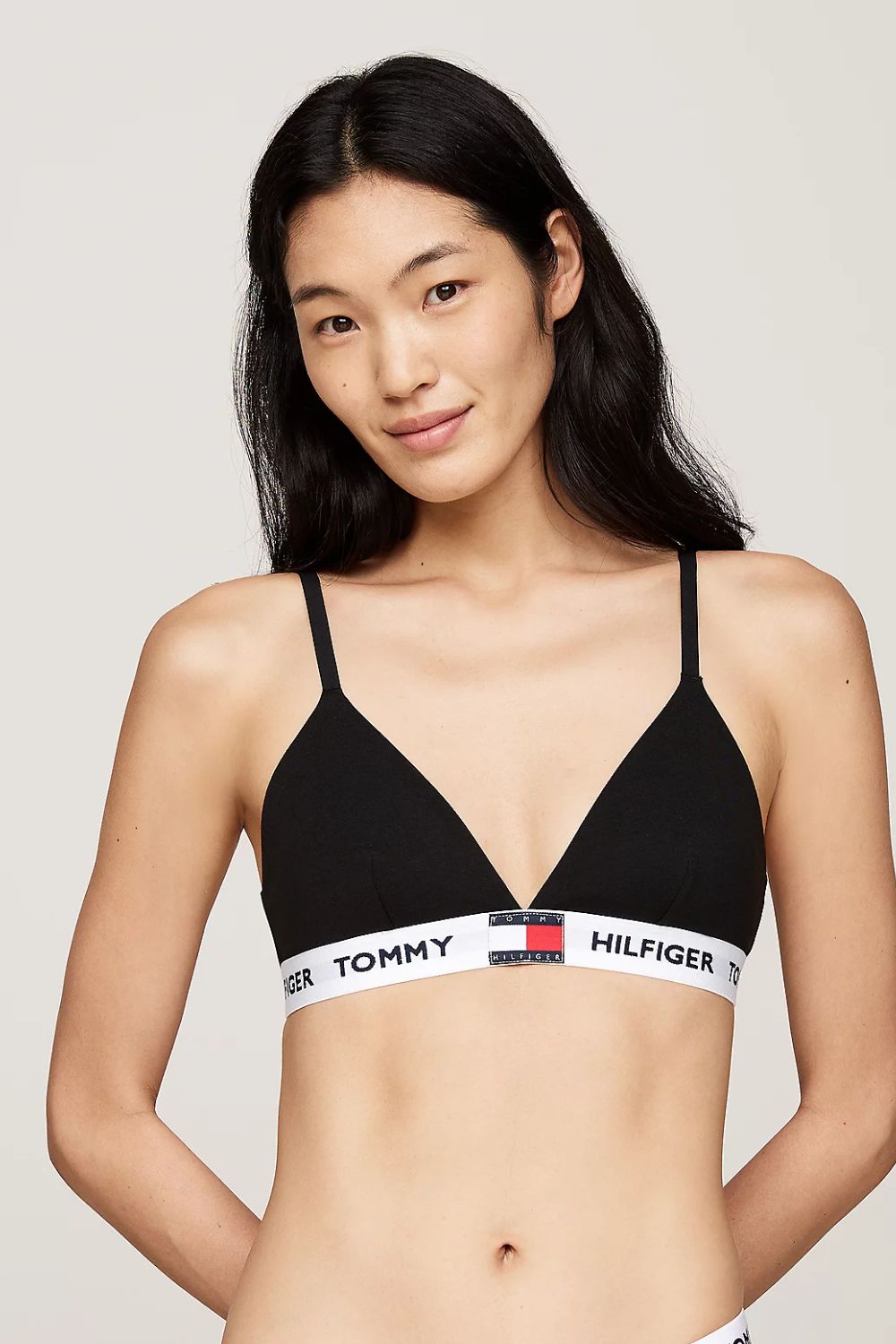  Γυναικείο Triangle Bralette Tommy Hilfiger Μαύρο 2025