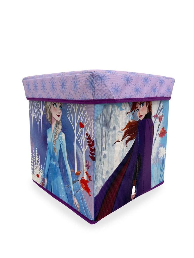 Κουτί-Σκαμπό Disney Home Frozen 12 30X30X30 Lilac 100% Polyester