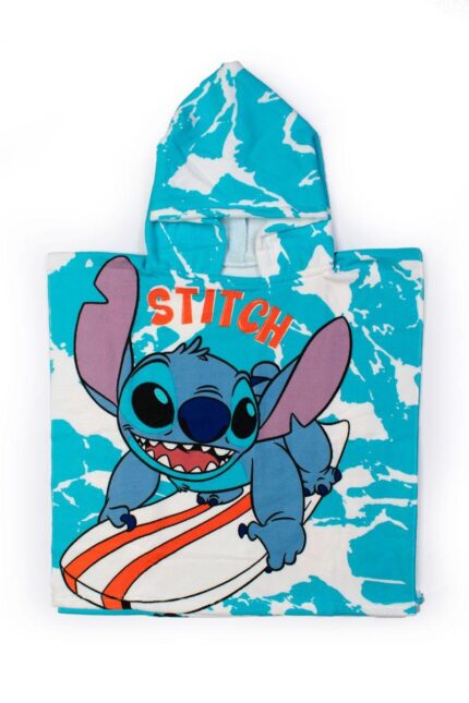 Πόντσο Θαλάσσης Quick Dry Disney Home Lilo & Stitch 30 50X100 Sky Blue 100% Microfiber