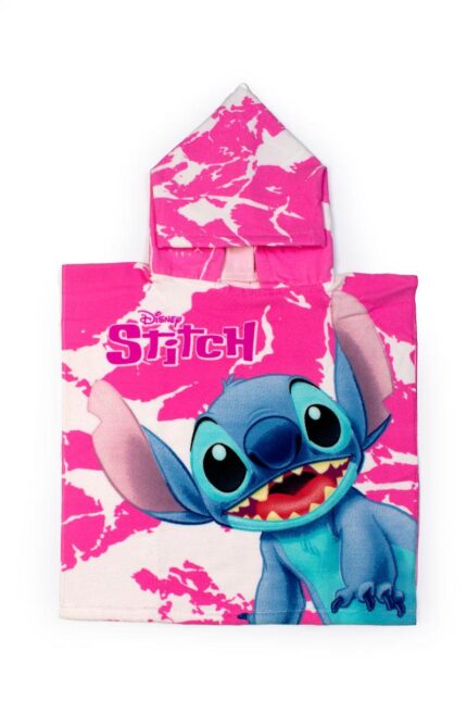 Πόντσο Θαλάσσης Quick Dry Disney Home Lilo & Stitch 98 50X100 Pink 100% Microfiber