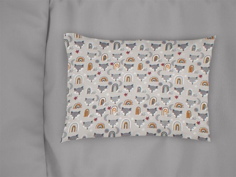 Μαξιλαροθήκη Εμπριμέ bebe Fox 527 35X45 Grey 100% Cotton