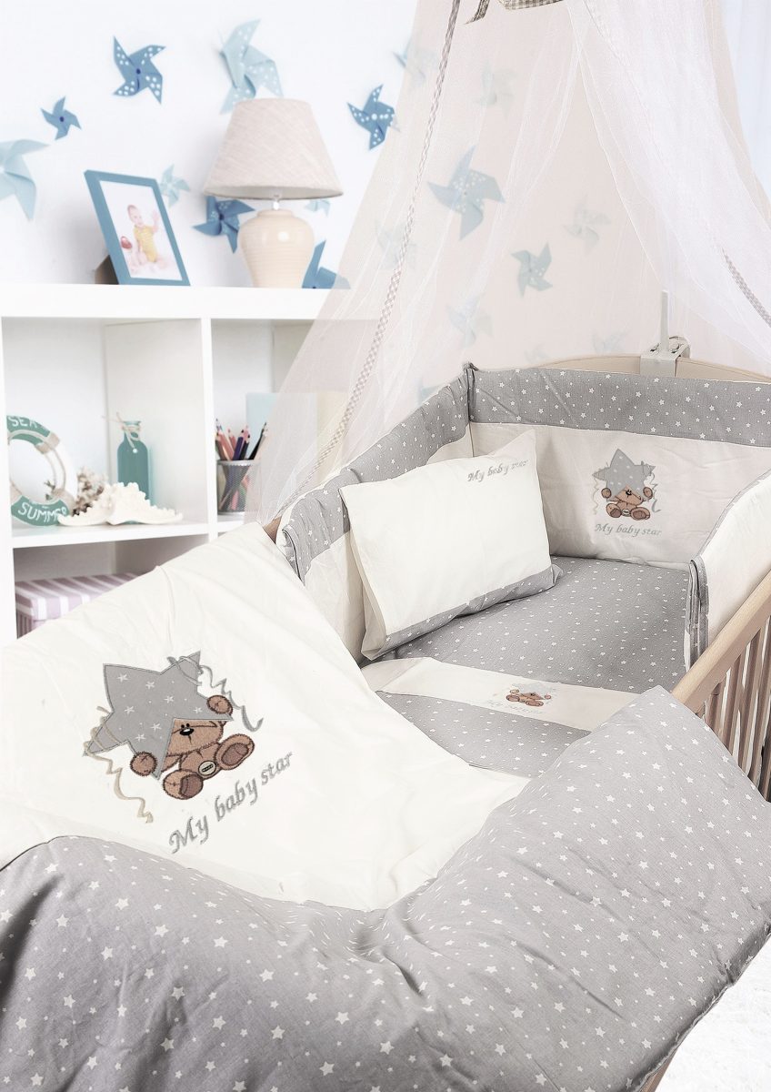 ΠΡΟΙΚΑ ΜΩΡΟΥ 7 τεμ bebe ΑΣΤΕΡΙ 124 ΛΕΥΚΟ/ΓΚΡΙ Cotton 100% ΠΡΟΙΚΑ ΜΩΡΟΥ 7 τεμ bebe ΑΣΤΕΡΙ 124 ΛΕΥΚΟ/ΓΚΡΙ Cotton 100%