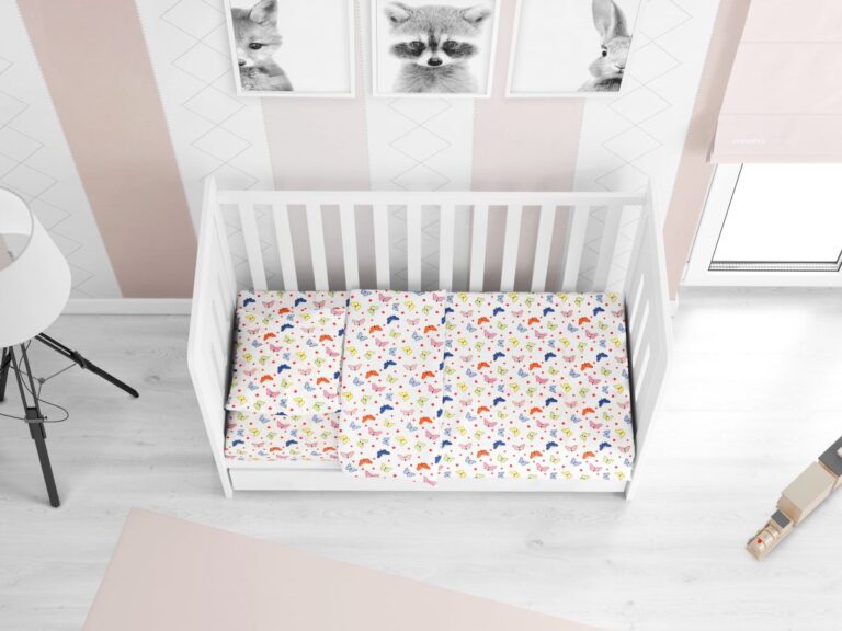 ΣΕΝΤΟΝΙΑ ΕΜΠΡΙΜΕ ΣΕΤ 3 τεμ bebe Butterfly 49 120X160 Rotary Print Cotton 100%
