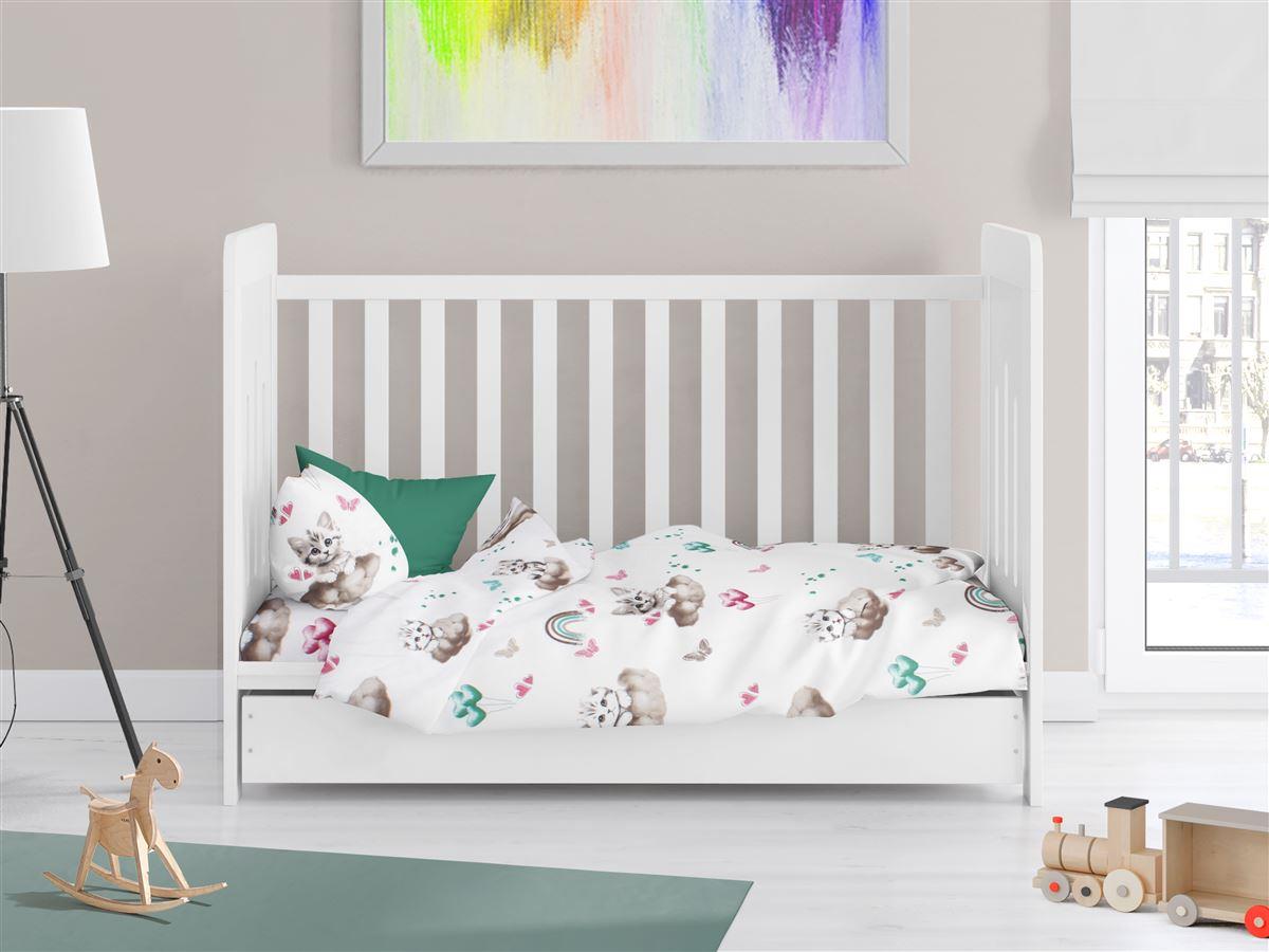 Πάπλωμα Εμπριμέ bebe Kitten 560 120X160 Petrol 100% Cotton Πάπλωμα Εμπριμέ bebe Kitten 560 120X160 Petrol 100% Cotton