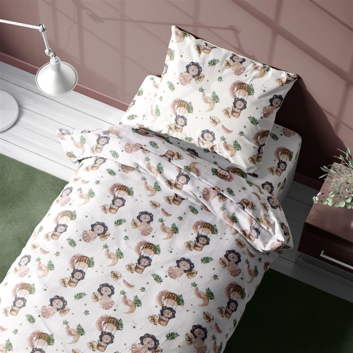 Σεντόνια Εμπριμέ Σετ 3 τεμ kids Lion 532 160X240 Beige 100% Cotton Σεντόνια Εμπριμέ Σετ 3 τεμ kids Lion 532 160X240 Beige 100% Cotton