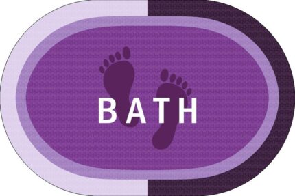 Πατάκι Μπάνιου Oval Αντιολισθητικό Bath 50X70 Lilac 100% Polyester