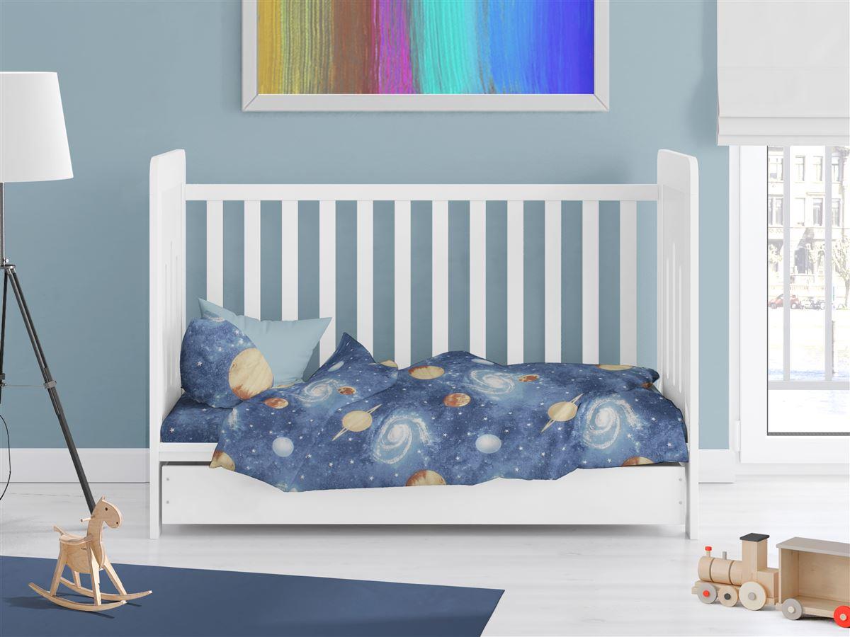 Πάπλωμα Εμπριμέ bebe Milky Way 185 120X160 Blue 100% Cotton Πάπλωμα Εμπριμέ bebe Milky Way 185 120X160 Blue 100% Cotton