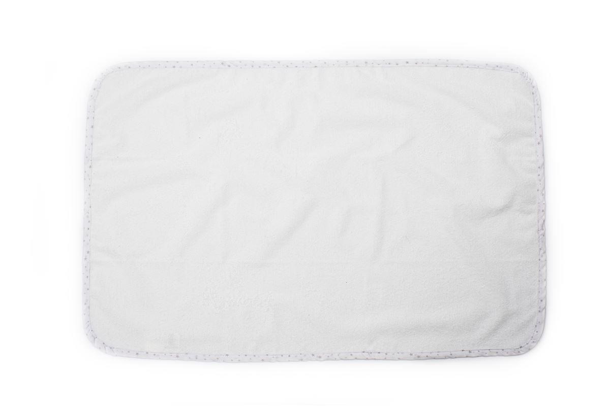 Σελτεδάκι Αδιάβροχο bebe Stars 60 67X90 Λευκό/Γκρι 100% Cotton Σελτεδάκι Αδιάβροχο bebe Stars 60 67X90 Λευκό/Γκρι 100% Cotton