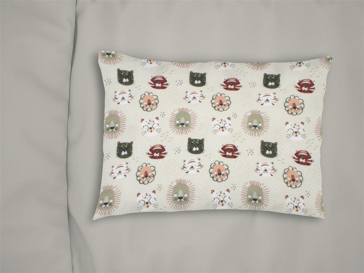 Μαξιλαροθήκη Εμπριμέ bebe Big Cats 27 35X45 Light Olive 100% Cotton Μαξιλαροθήκη Εμπριμέ bebe Big Cats 27 35X45 Light Olive 100% Cotton