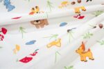 Σεντόνια Εμπριμέ Σετ 3 τεμ bebe Forest Animals 570 120X160 White-Sky Blue 100% Cotton - Image 2