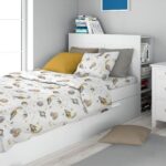 Σεντόνια Εμπριμέ Σετ 3 τεμ kids Space Mission 183 160X240 White-Grey 100% Cotton