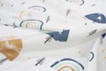 Σεντόνια Εμπριμέ Σετ 3 τεμ bebe Rainbow 574 120X160 White-Blue 100% Cotton - Image 2