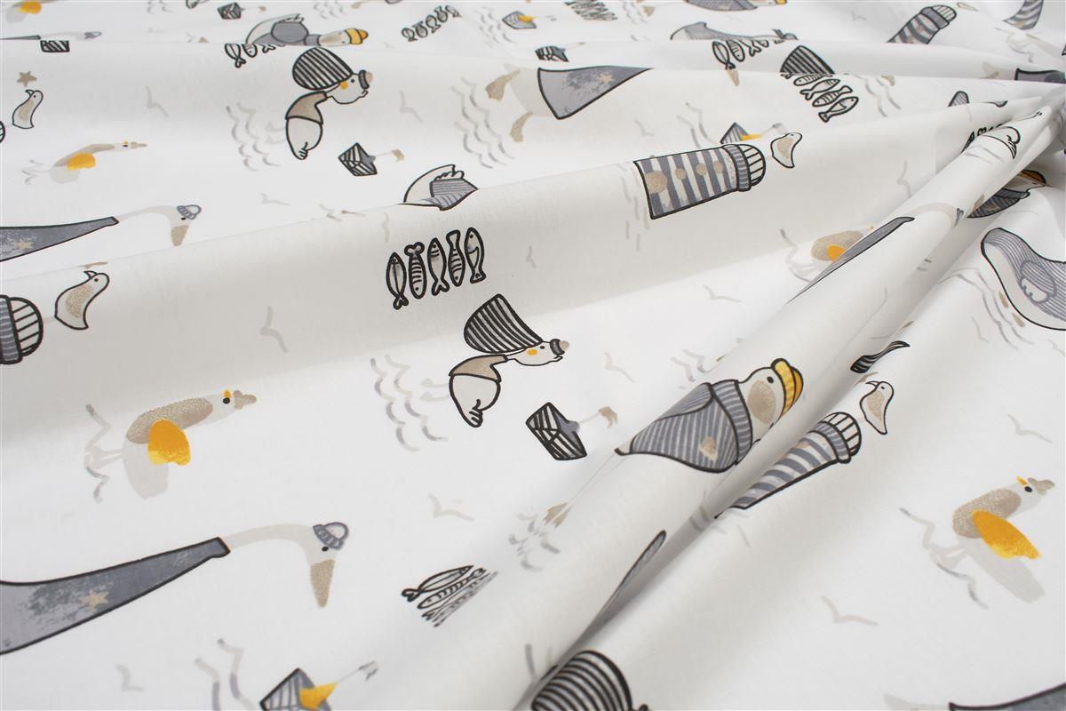 Σεντονάκι Λίκνου bebe Seabirds 578 80X110 White-Grey 100% Cotton Σεντονάκι Λίκνου bebe Seabirds 578 80X110 White-Grey 100% Cotton