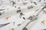 Σεντόνια Εμπριμέ Σετ 3 τεμ bebe Seabirds 578 120X160 White-Grey 100% Cotton - Image 2