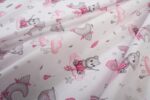 Σεντόνια Εμπριμέ Σετ 3 τεμ bebe Cloudy Bear 582 120X160 White-Pink 100% Cotton - Image 2