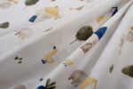 Σεντόνια Εμπριμέ Σετ 3 τεμ bebe Village 579 120X160 White-Green 100% Cotton - Image 2
