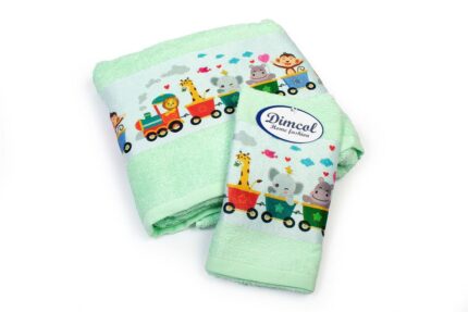Πετσέτα Σετ 2 τεμ Με Ψηφιακή Εκτύπωση bebe Train 348 30X50