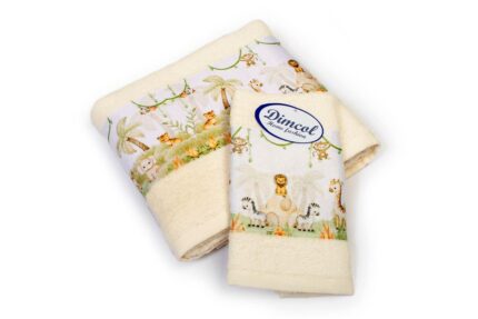 Πετσέτα Σετ 2 τεμ Με Ψηφιακή Εκτύπωση bebe Jungle 351 30X50