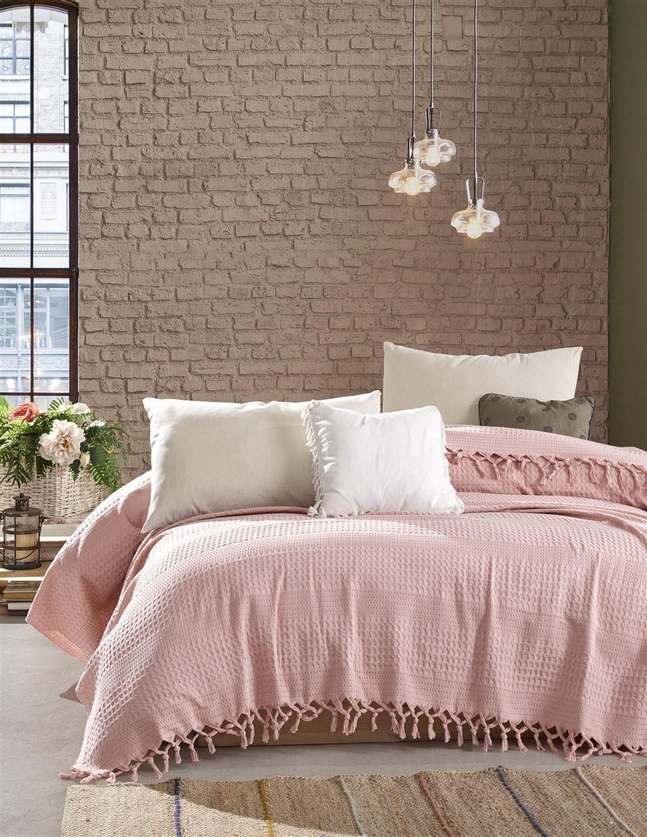 ΚΟΥΒΕΡΤΑ ΠΙΚΕ Dobby 220Χ240 Cashmere Pink Cotton 100% ΚΟΥΒΕΡΤΑ ΠΙΚΕ Dobby 220Χ240 Cashmere Pink Cotton 100%