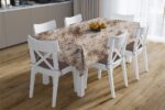 Καρέ Αλέκιαστο Skid Marks 472 90X90 Beige 70/30 Cott/Pol
