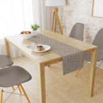 Τραβέρσα Αλέκιαστη Houndstooth 473 40X180 Beige 70/30 Cott/Pol