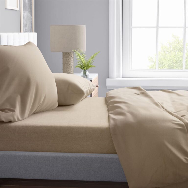 Σεντόνια Σετ 4 τεμ Solid 502 220X240 Beige 100% Cotton