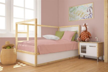 Παπλωματοθήκη bebe Solid 503 120X160 Dusty Rose 100% Cotton