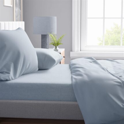Παπλωματοθήκη Solid 505 220X240 Light Blue-Grey 100% Cotton