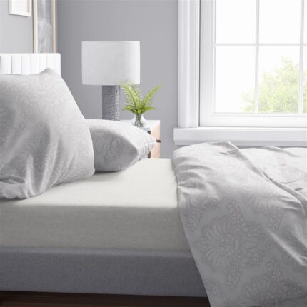 Σεντόνια Εμπριμέ Σετ 4 τεμ Άρτεμις 701 220X240 Grey 100% Cotton