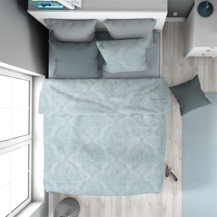 Πάπλωμα Εμπριμέ Άρτεμις 705 160X240 Light Blue-Grey 100% Cotton