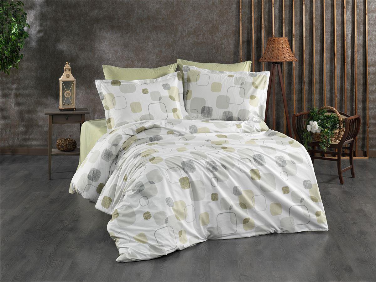 Σεντόνια Εμπριμέ Σετ 3 τεμ Μελίνα 708 160X240 White-Olive 100% Cotton Σεντόνια Εμπριμέ Σετ 3 τεμ Μελίνα 708 160X240 White-Olive 100% Cotton