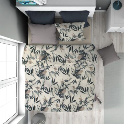 Πάπλωμα Εμπριμέ Ευριδίκη 710 160X240 Ecru-Black 100% Cotton