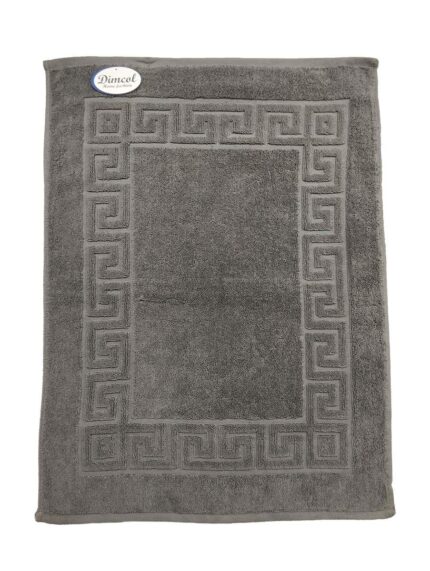 Ξενοδοχειακό Πατάκι Μπάνιου 700 gr/m² Jacquard Μαίανδρος 50X70 Γκρι 100% Cotton