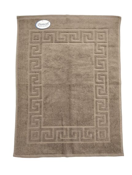 Ξενοδοχειακό Πατάκι Μπάνιου 700 gr/m² Jacquard Μαίανδρος 50X70 Μπεζ 100% Cotton