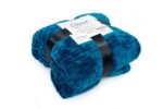 Κουβέρτα Coral Fleece Jacquard Brick 03 160X220 Petrol 100% Polyester - Image 2