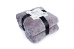 Κουβέρτα Coral Fleece Jacquard Brick 06 220X240 Grey 100% Polyester - Image 2