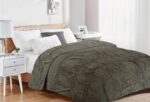Κουβέρτα Coral Fleece Jacquard Brick 07 160X220 Olive 100% Polyester
