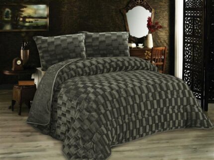 Κουβερτοπάπλωμα με εφέ Fleece 750 gsm 1940 Olive 220X240 100% Polyester