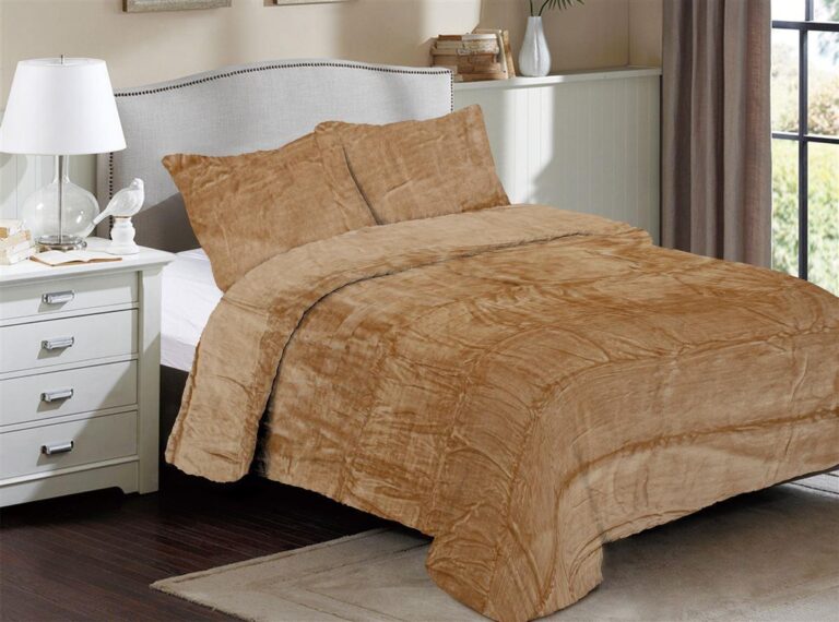 Κουβέρτα Coral Fleece Solid 02 160X220 Beige 100% Polyester