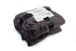 Κουβέρτα Coral Fleece Solid 08 220X240 Grey-Black 100% Polyester - Image 2