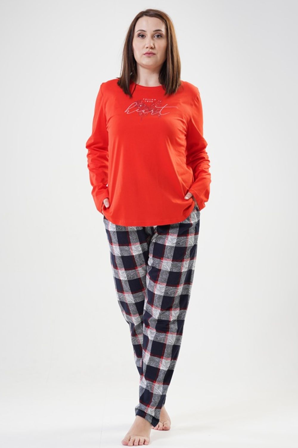 gynaikeia-pitzama-vienetta-follow-your-heart Γυναικεία Πιτζάμα Vienetta "Follow Your Heart" Plus Size - Image 1