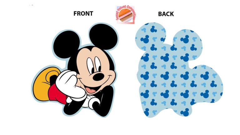 Mini Μαξιλάρι 3D AOP Disney Home Mickey 94 20 cm Sky Blue 100% Velboa
