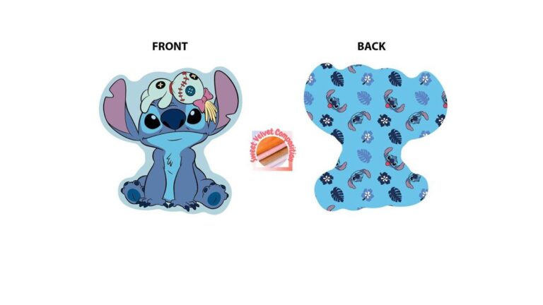 Mini Μαξιλάρι 3D AOP Disney Home Stitch 79 20 cm Sky Blue 100% Velboa
